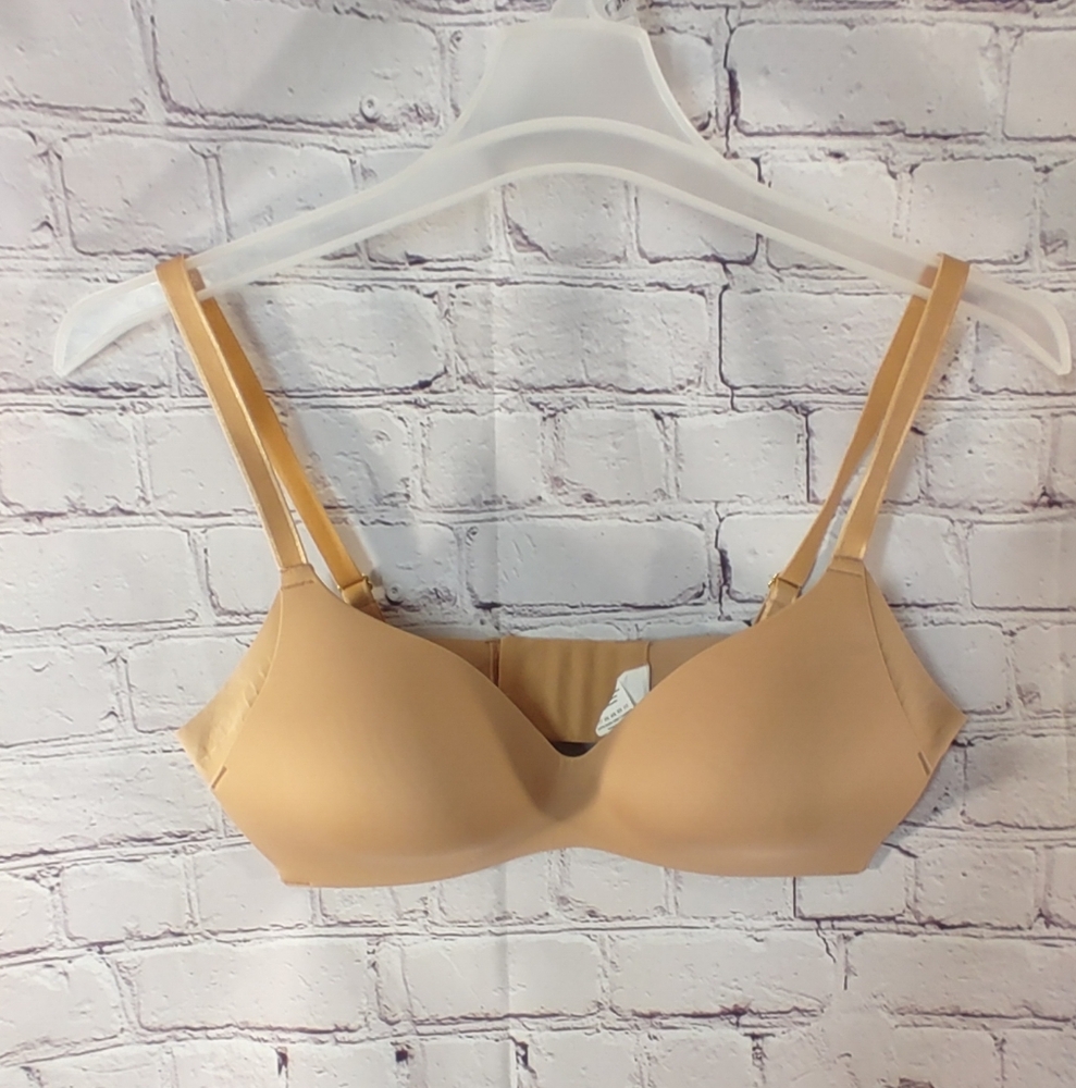 Knix Wing Woman Contour Side Coverage Wire-Free Beige Bra Size 3